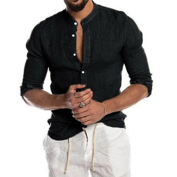 Camisa Masculina de Linho Elegante